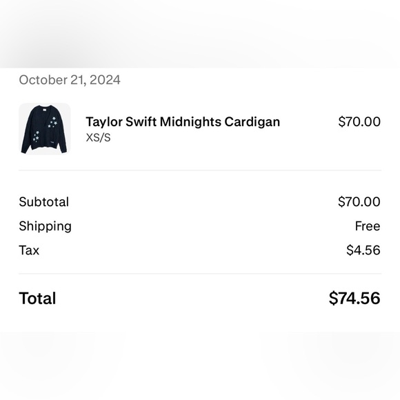 Taylor Swift Midnights Cardigan - Picture 7 of 8